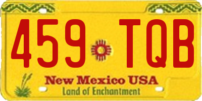 NM license plate 459TQB