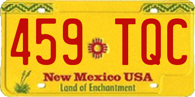 NM license plate 459TQC