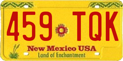 NM license plate 459TQK