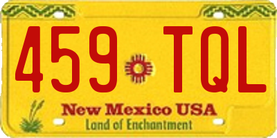 NM license plate 459TQL