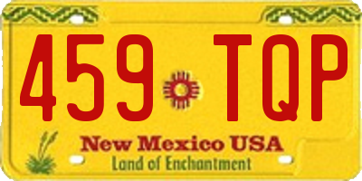 NM license plate 459TQP
