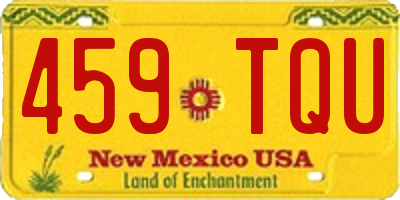 NM license plate 459TQU
