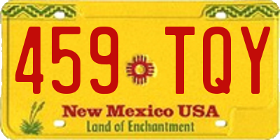 NM license plate 459TQY