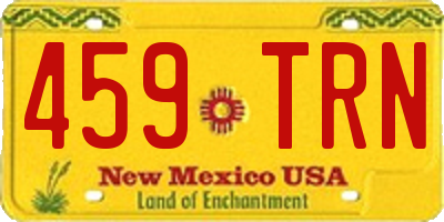 NM license plate 459TRN
