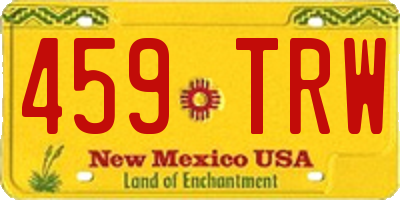 NM license plate 459TRW