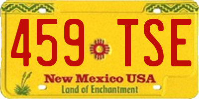 NM license plate 459TSE