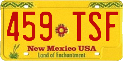 NM license plate 459TSF