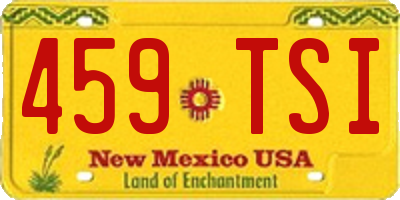 NM license plate 459TSI