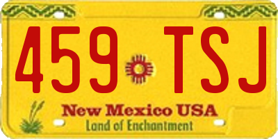 NM license plate 459TSJ