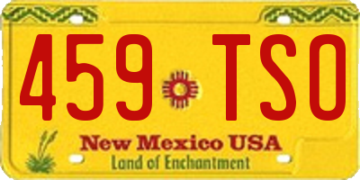 NM license plate 459TSO
