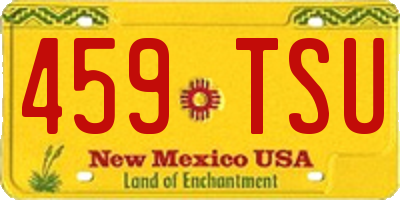NM license plate 459TSU