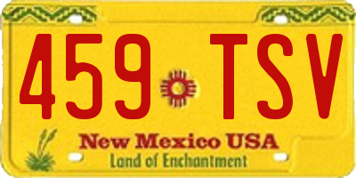 NM license plate 459TSV