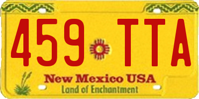 NM license plate 459TTA