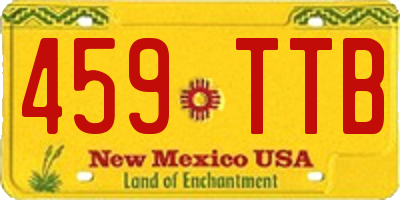 NM license plate 459TTB