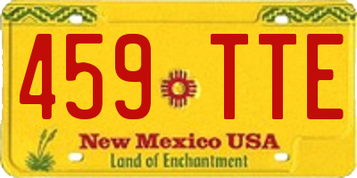 NM license plate 459TTE