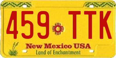 NM license plate 459TTK