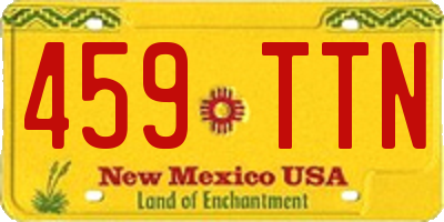 NM license plate 459TTN