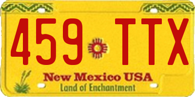 NM license plate 459TTX