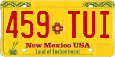 NM license plate 459TUI