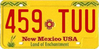 NM license plate 459TUU