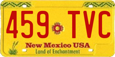 NM license plate 459TVC