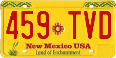 NM license plate 459TVD