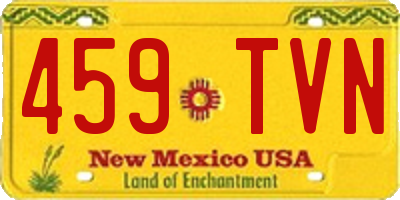 NM license plate 459TVN
