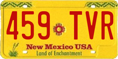 NM license plate 459TVR