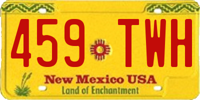 NM license plate 459TWH