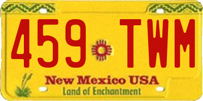 NM license plate 459TWM