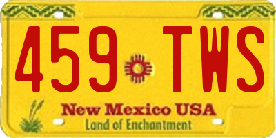 NM license plate 459TWS