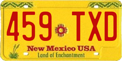 NM license plate 459TXD