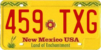 NM license plate 459TXG