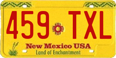 NM license plate 459TXL