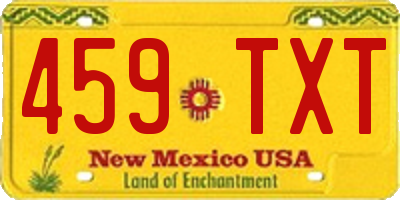 NM license plate 459TXT