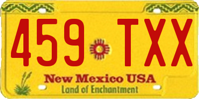 NM license plate 459TXX