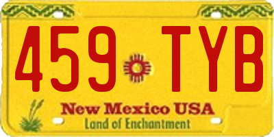 NM license plate 459TYB