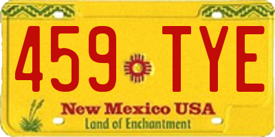 NM license plate 459TYE
