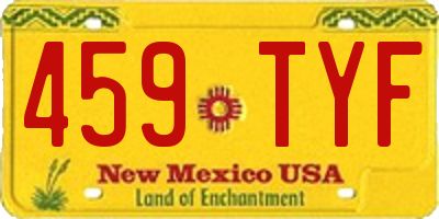 NM license plate 459TYF