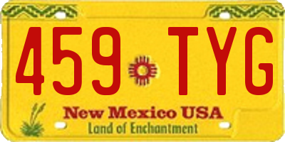 NM license plate 459TYG