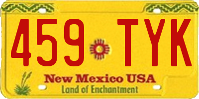 NM license plate 459TYK