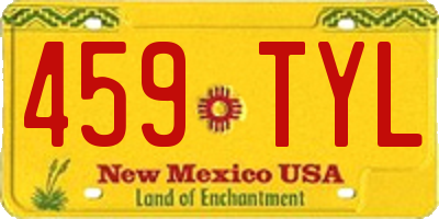 NM license plate 459TYL