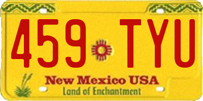 NM license plate 459TYU