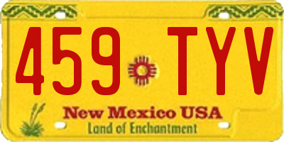 NM license plate 459TYV