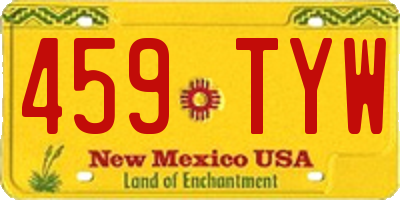 NM license plate 459TYW