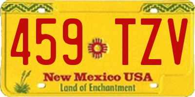 NM license plate 459TZV