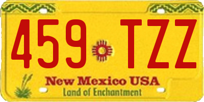 NM license plate 459TZZ