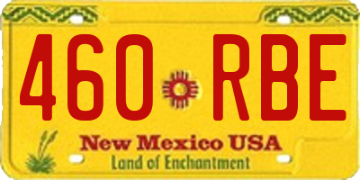 NM license plate 460RBE