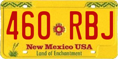 NM license plate 460RBJ