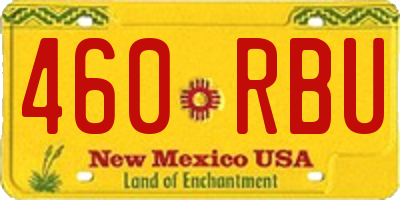 NM license plate 460RBU